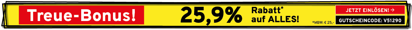 25,90% Rabatt auf ALLES