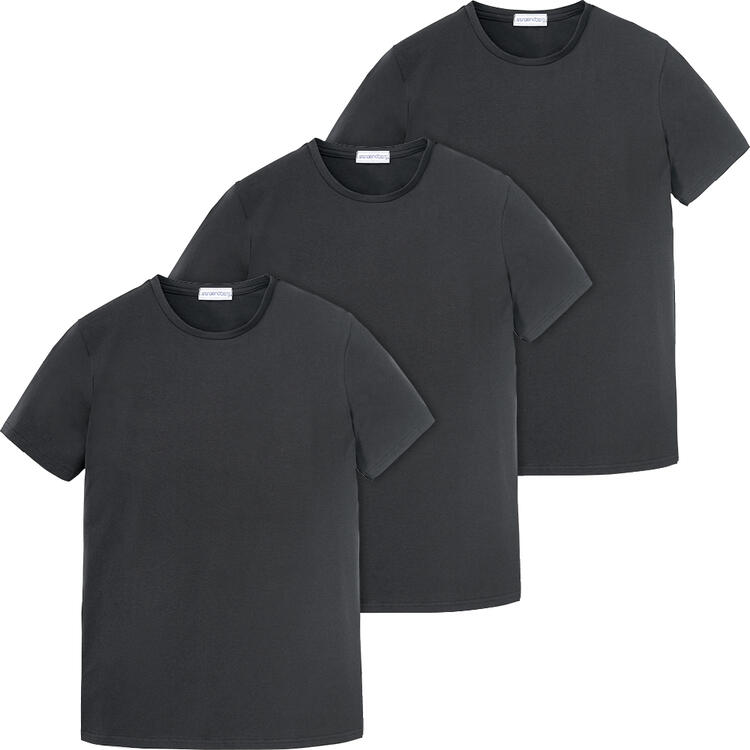 Auf diesem Bild sehen Sie stroendberg 3er Pack&nbsp;Herren T-Shirts in der Farbe anthrazit