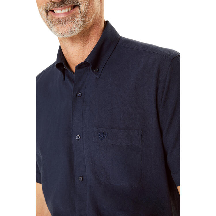 Franco Bettoni Herren Leinen-Baumwollhemd