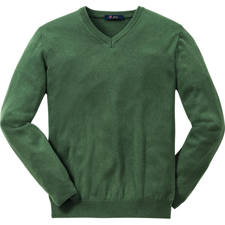 Royal Spencer Herrenpullover Kaschmir-Seide V-Ausschnitt