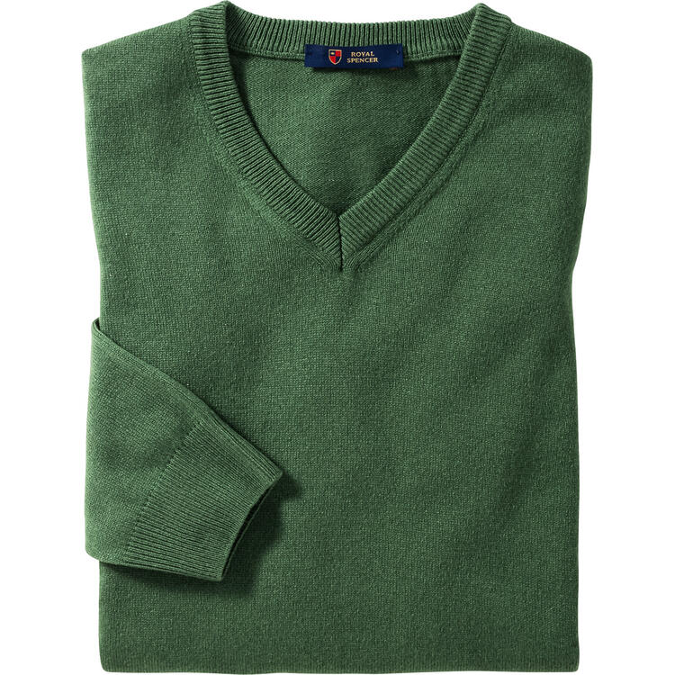 Royal Spencer Herrenpullover Kaschmir-Seide V-Ausschnitt