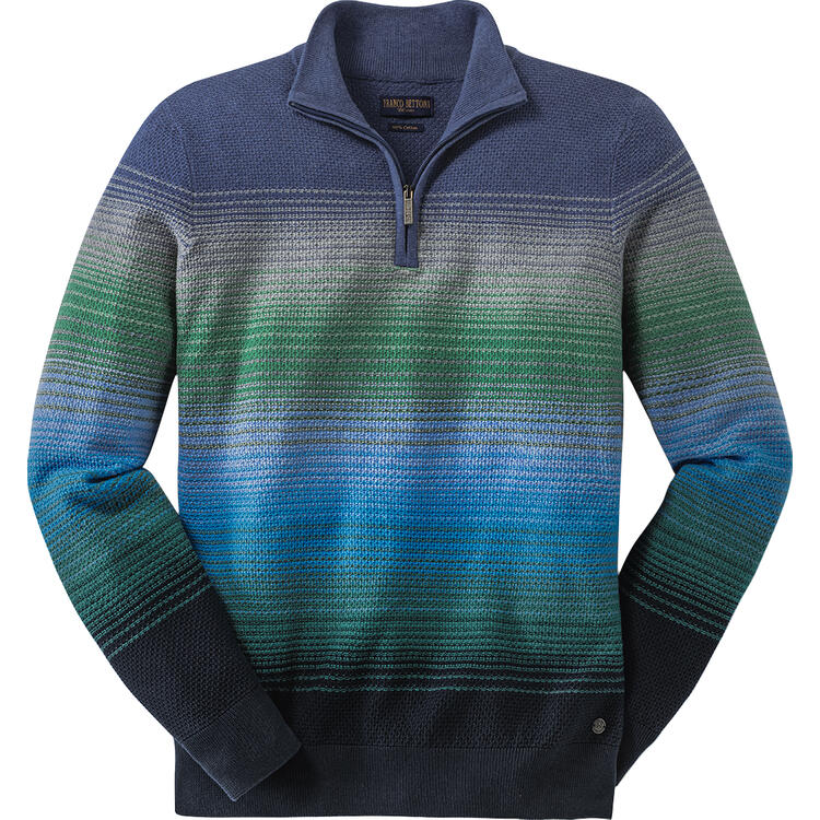 Franco Bettoni Herren Zipper-Pullover Multicolor