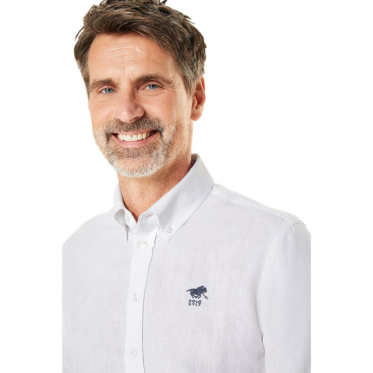 POLO SYLT Herren Baumwoll-Leinen-Mix Hemd langarm