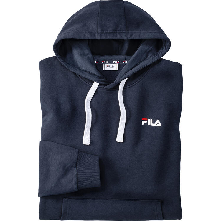 Auf diesem Bild sehen Sie FILA Sweatshirt mit Kapuze unisex in der Farbe marine