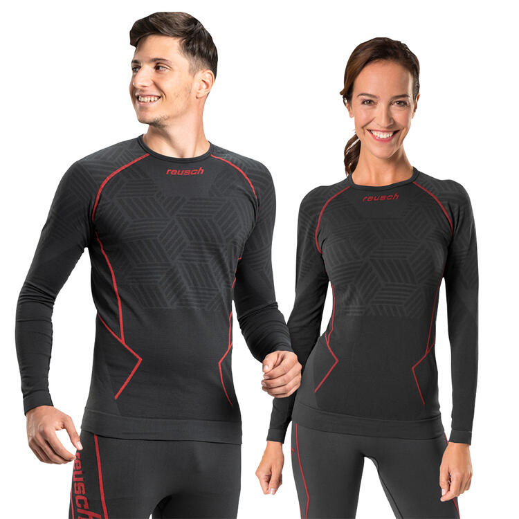 Auf diesem Bild sehen Sie Reusch Funktionsshirt langarm unisex in der Farbe anthrazit