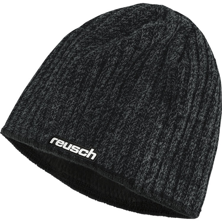 Auf diesem Bild sehen Sie Reusch Strickm�tze unisex, warm mit Wolle und Fleece in der Farbe anthrazit-melange