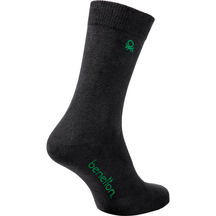 Auf diesem Bild sehen Sie GRATIS* Benetton 10er Pack Socken fr Damen und Herren in der Farbe schwarz