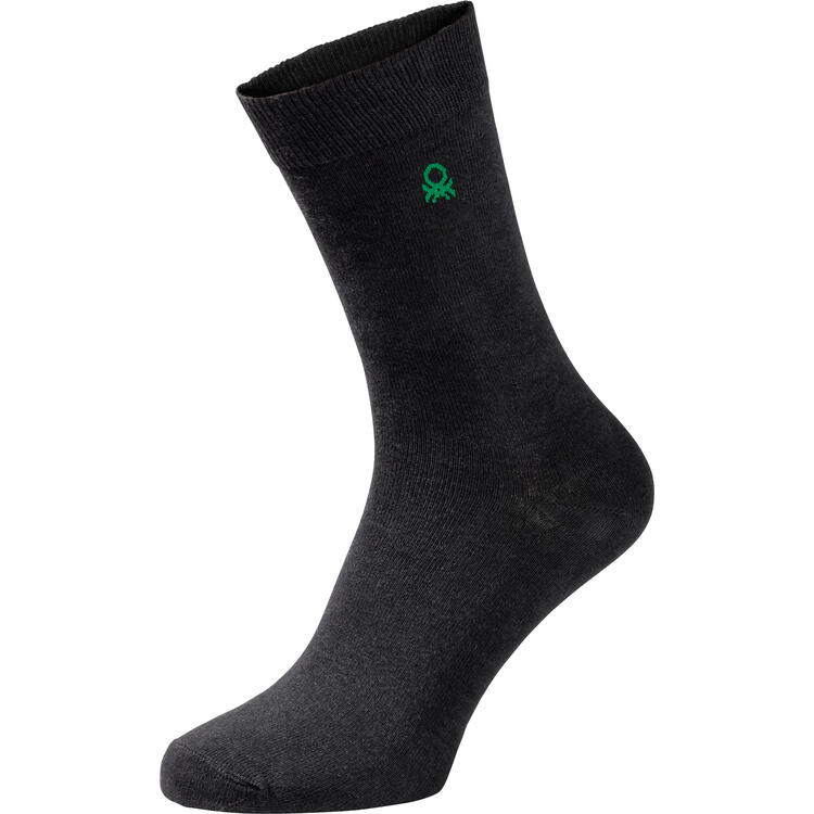 Auf diesem Bild sehen Sie GRATIS* Benetton 10er Pack Socken fr Damen und Herren in der Farbe schwarz