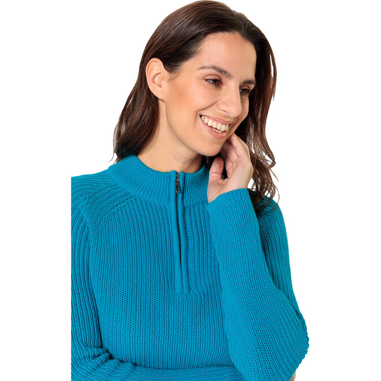 Emilia Parker Damen Stehkragenpullover mit Zipp