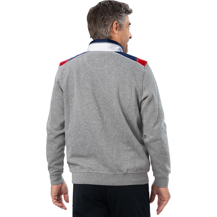 Auf diesem Bild sehen Sie Tom Ramsey Herren Freizeit-Troyer in der Farbe grau-melange