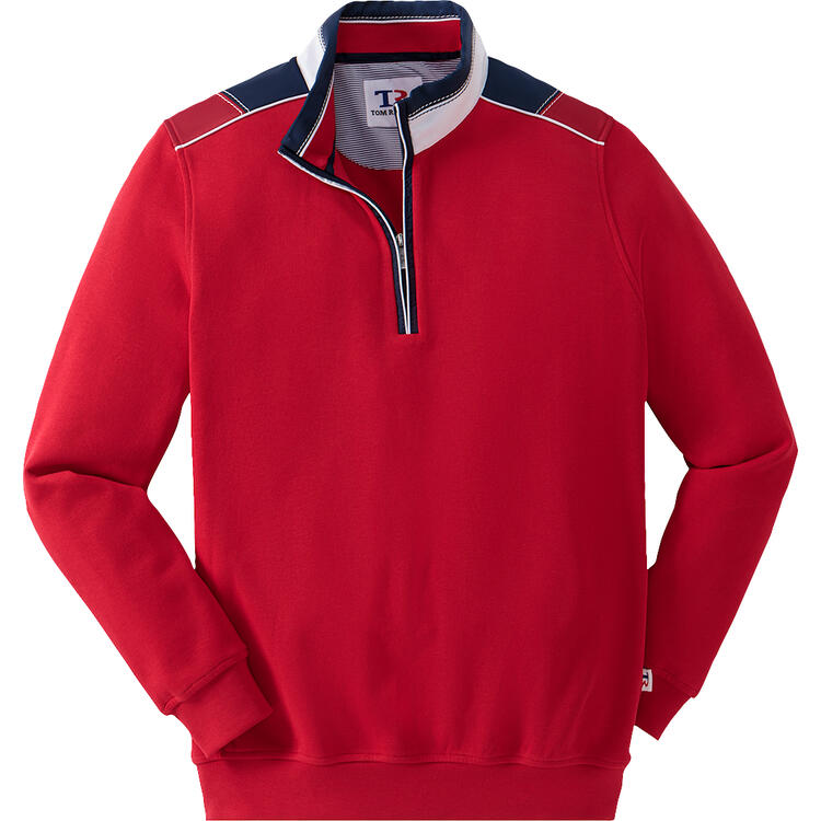 Auf diesem Bild sehen Sie Tom Ramsey Herren Freizeit-Troyer in der Farbe rot