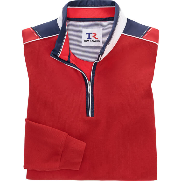 Auf diesem Bild sehen Sie Tom Ramsey Herren Freizeit-Troyer in der Farbe rot