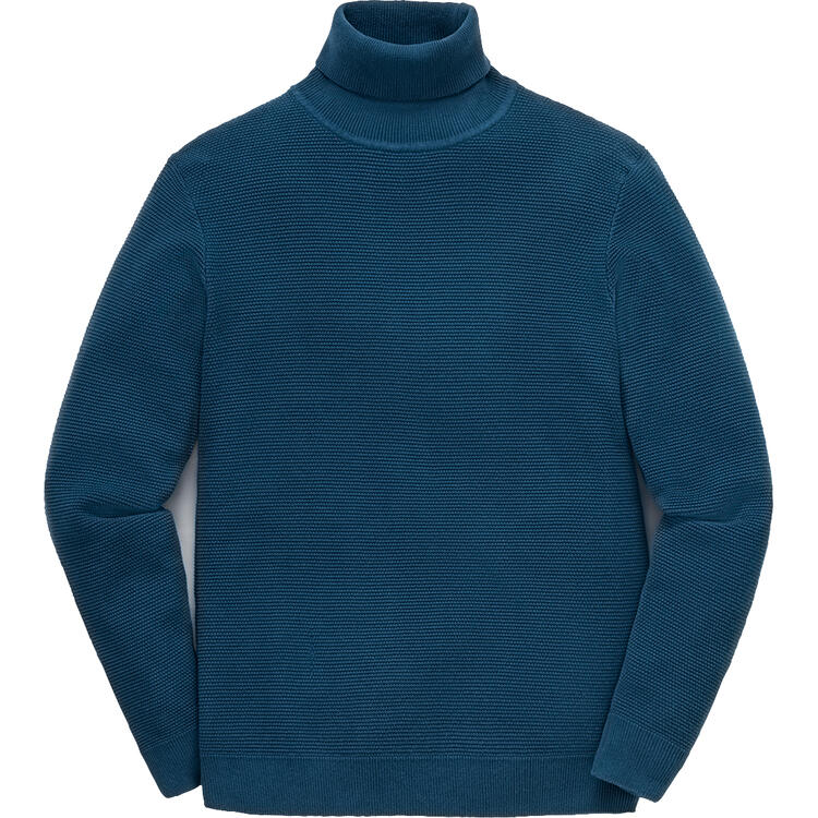 Auf diesem Bild sehen Sie Otto Kern Herren Rollkragen-Pullover in der Farbe petrol