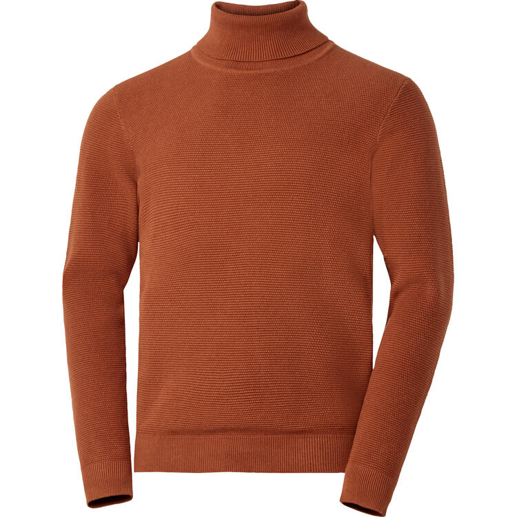 Auf diesem Bild sehen Sie Otto Kern Herren Rollkragen-Pullover in der Farbe terrakotta