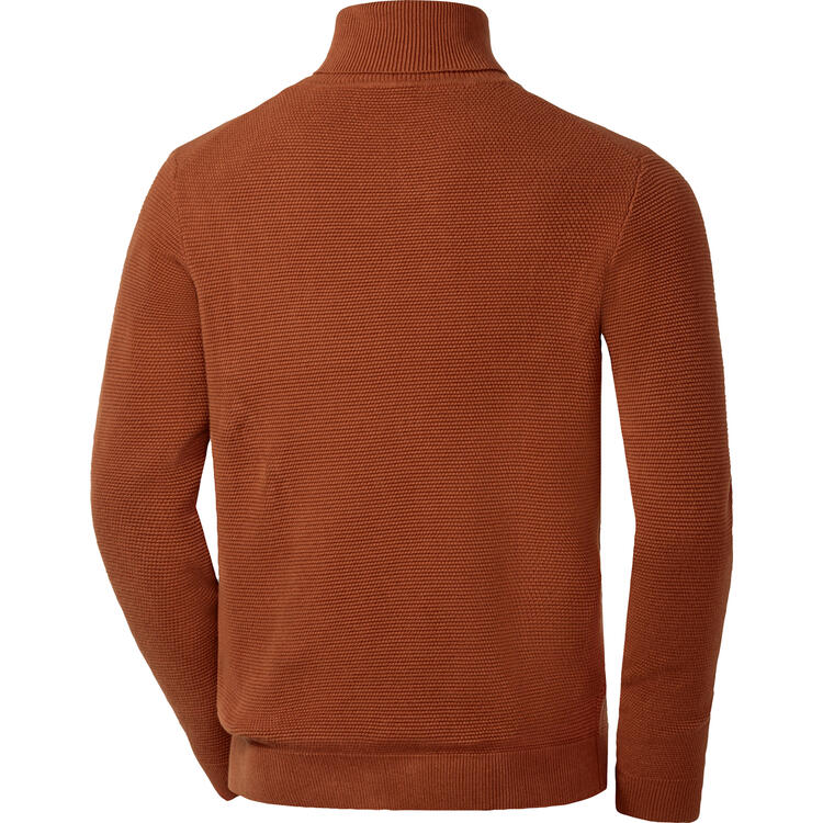 Auf diesem Bild sehen Sie Otto Kern Herren Rollkragen-Pullover in der Farbe terrakotta