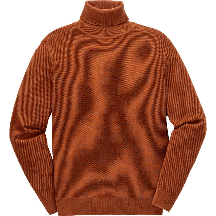 Auf diesem Bild sehen Sie Otto Kern Herren Rollkragen-Pullover in der Farbe terrakotta
