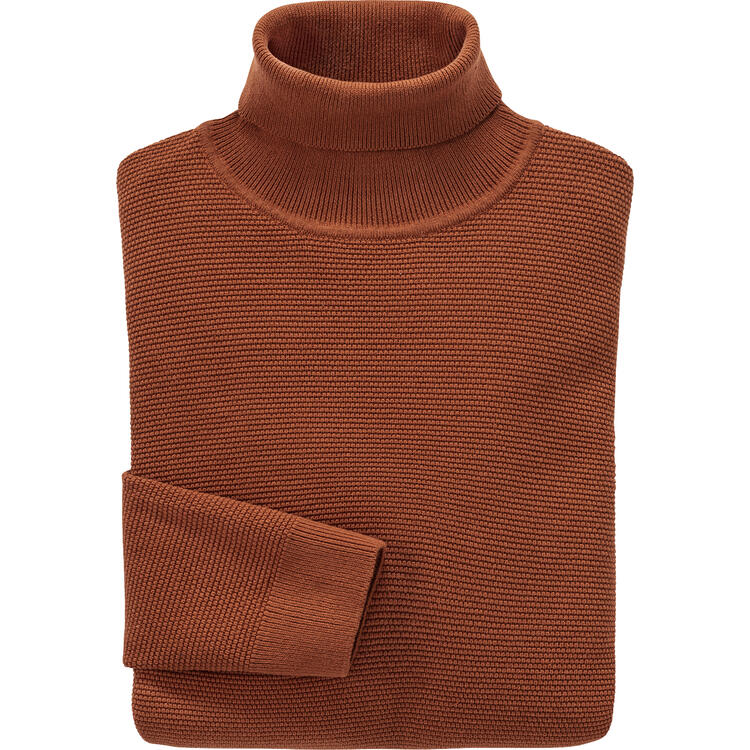 Auf diesem Bild sehen Sie Otto Kern Herren Rollkragen-Pullover in der Farbe terrakotta