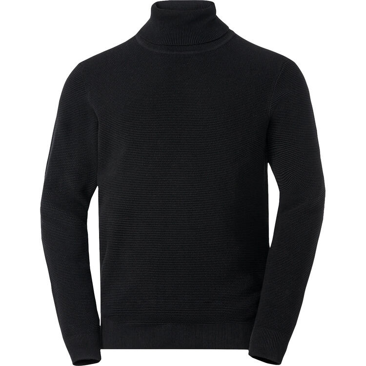 Auf diesem Bild sehen Sie Otto Kern Herren Rollkragen-Pullover in der Farbe schwarz