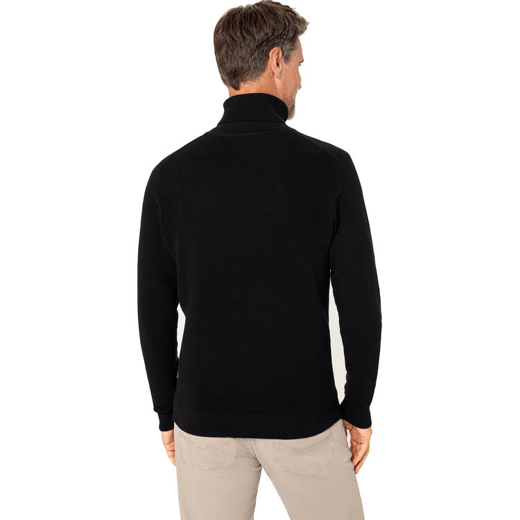 Auf diesem Bild sehen Sie Otto Kern Herren Rollkragen-Pullover in der Farbe schwarz