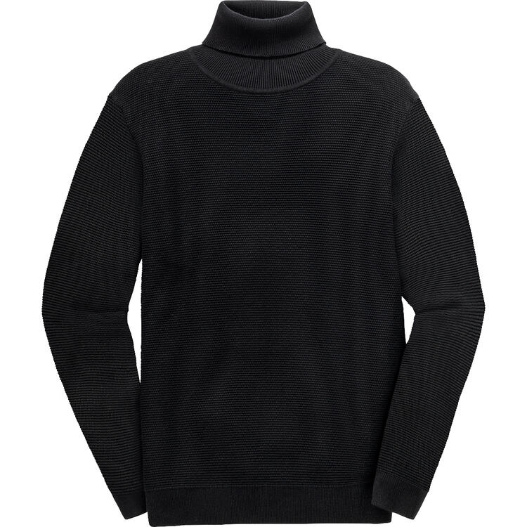 Auf diesem Bild sehen Sie Otto Kern Herren Rollkragen-Pullover in der Farbe schwarz