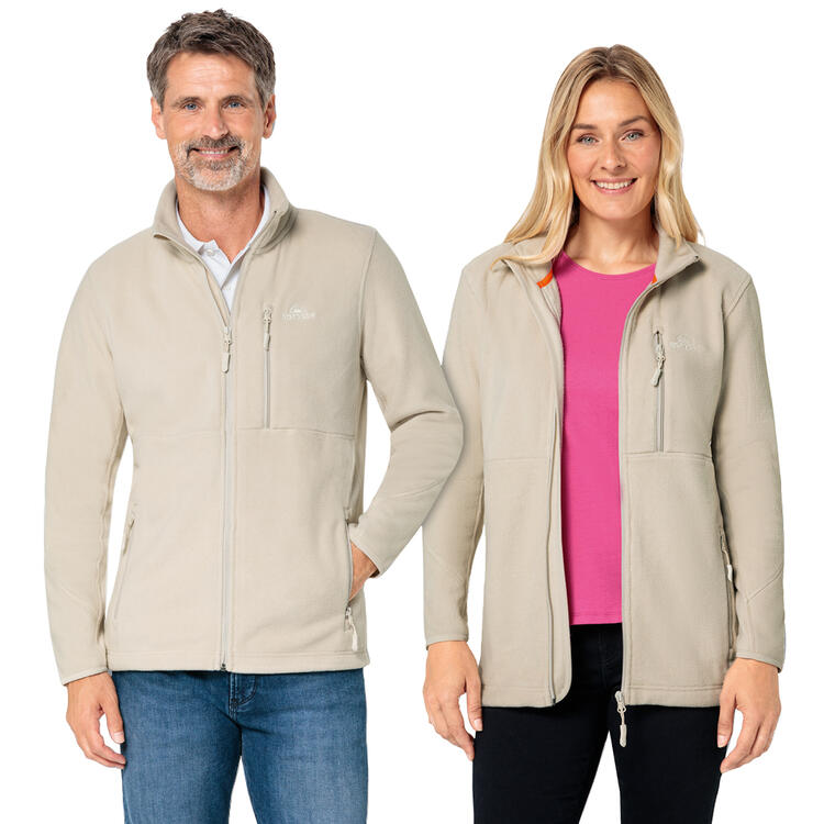 Auf diesem Bild sehen Sie Nordcap Fleecejacke unisex in der Farbe natur