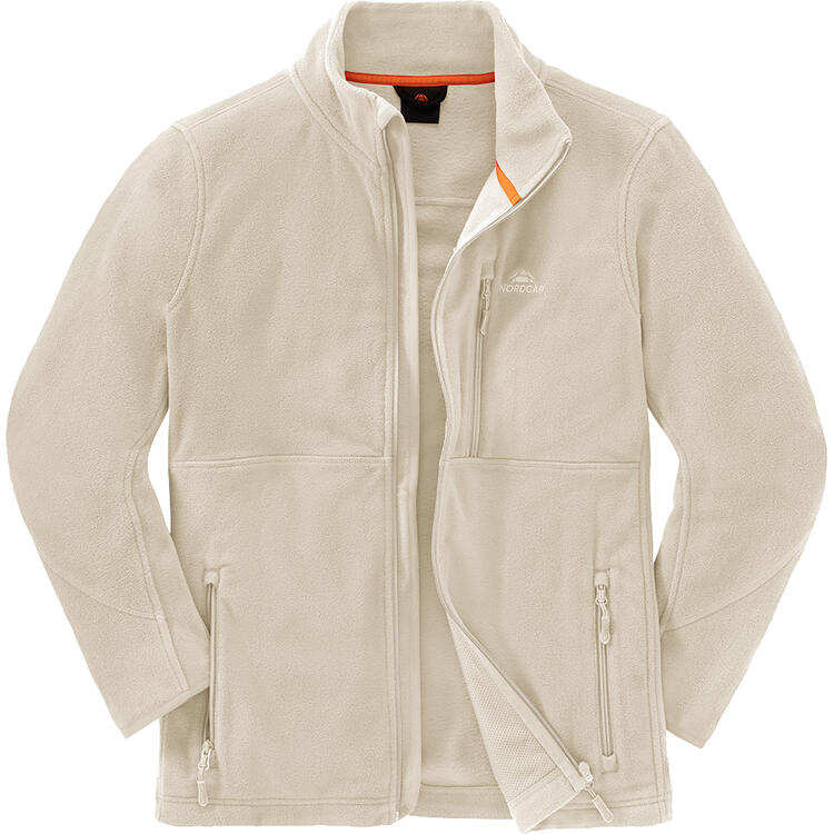 Auf diesem Bild sehen Sie Nordcap Fleecejacke unisex in der Farbe natur