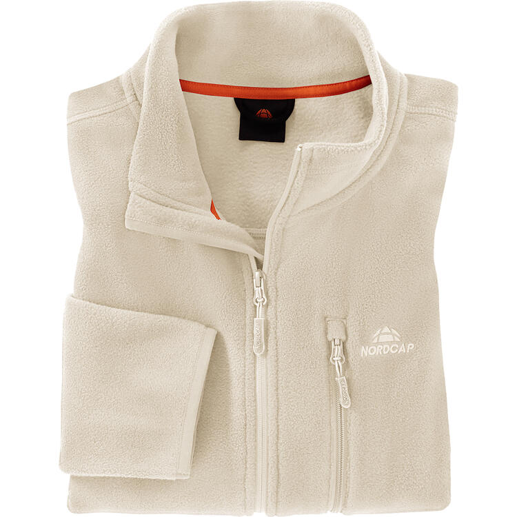 Auf diesem Bild sehen Sie Nordcap Fleecejacke unisex in der Farbe natur