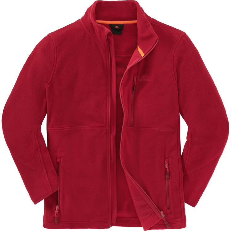 Auf diesem Bild sehen Sie Nordcap Fleecejacke unisex in der Farbe dunkelrot