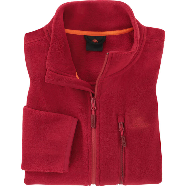 Auf diesem Bild sehen Sie Nordcap Fleecejacke unisex in der Farbe dunkelrot