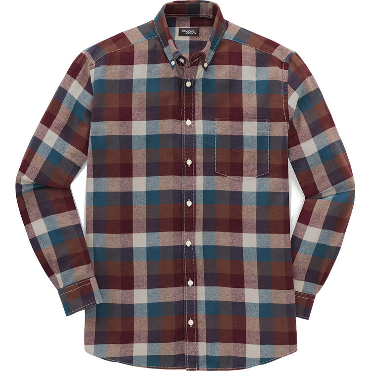 HENSON&HENSON Herren Flanellhemd