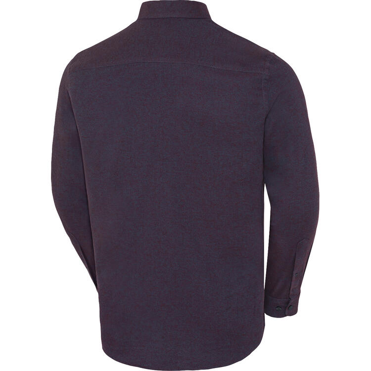 Auf diesem Bild sehen Sie HENSON&HENSON Herren Flanellhemd in der Farbe violett