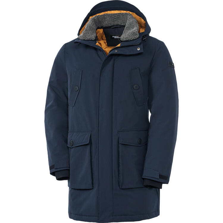 Auf diesem Bild sehen Sie HENSON&HENSON Herren Thermo-Parka in der Farbe marine