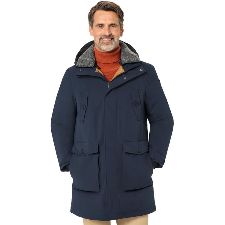 Auf diesem Bild sehen Sie HENSON&HENSON Herren Thermo-Parka in der Farbe marine