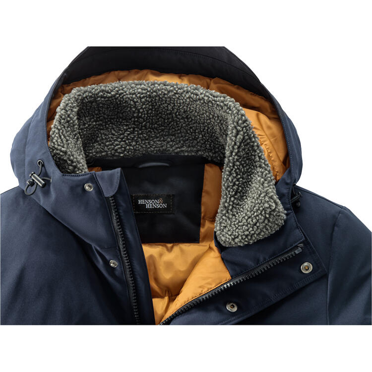 Auf diesem Bild sehen Sie HENSON&HENSON Herren Thermo-Parka in der Farbe marine