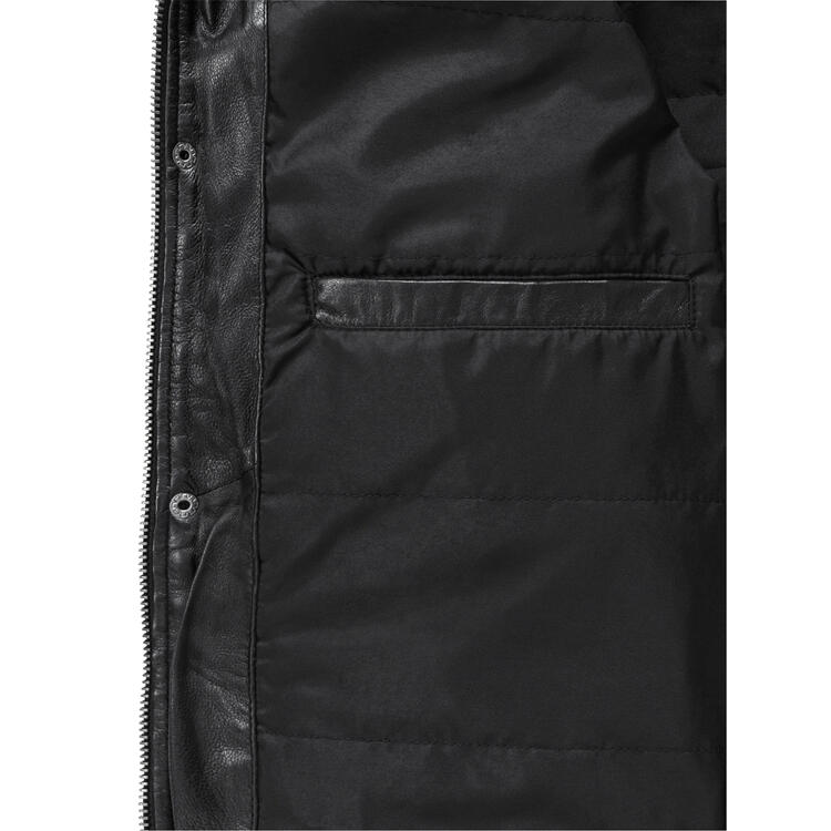 Bugatti Herren Leder-Steppjacke