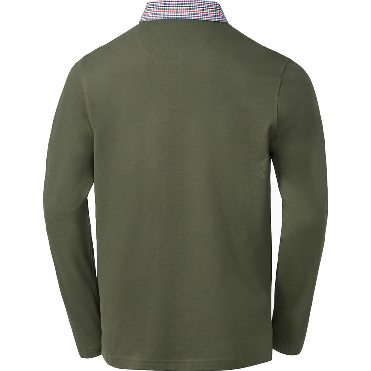 Franco Bettoni Herren Poloshirt mit Hemdkragen langarm