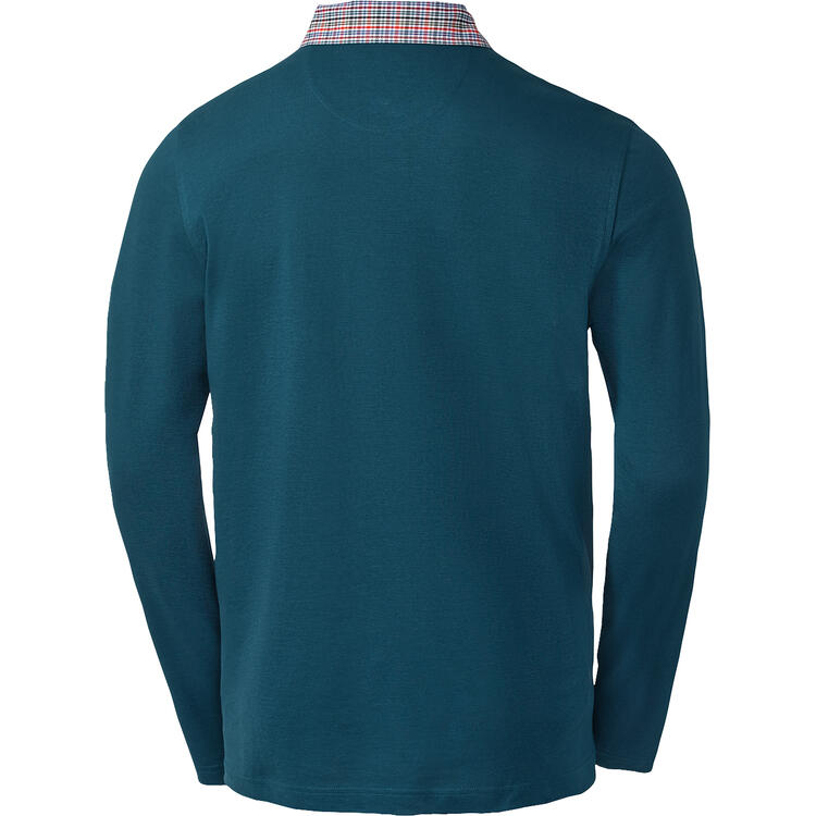 Franco Bettoni Herren Poloshirt mit Hemdkragen langarm