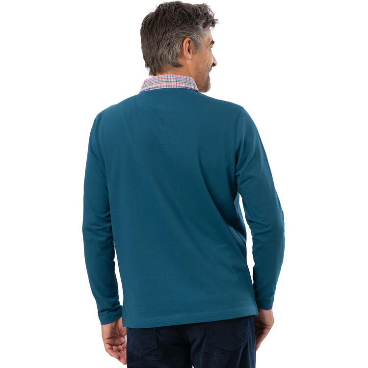 Franco Bettoni Herren Poloshirt mit Hemdkragen langarm