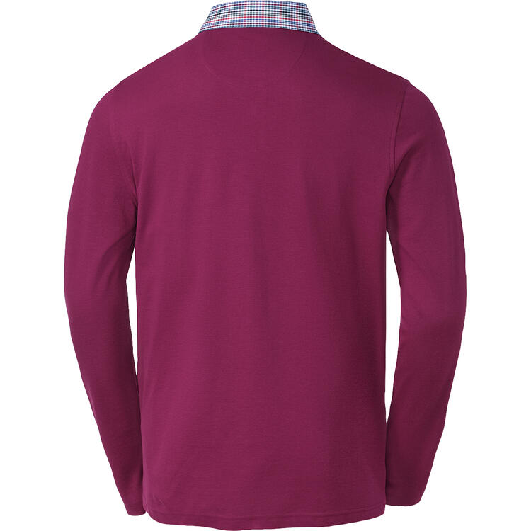 Franco Bettoni Herren Poloshirt mit Hemdkragen langarm
