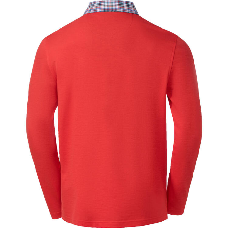 Franco Bettoni Herren Poloshirt mit Hemdkragen langarm