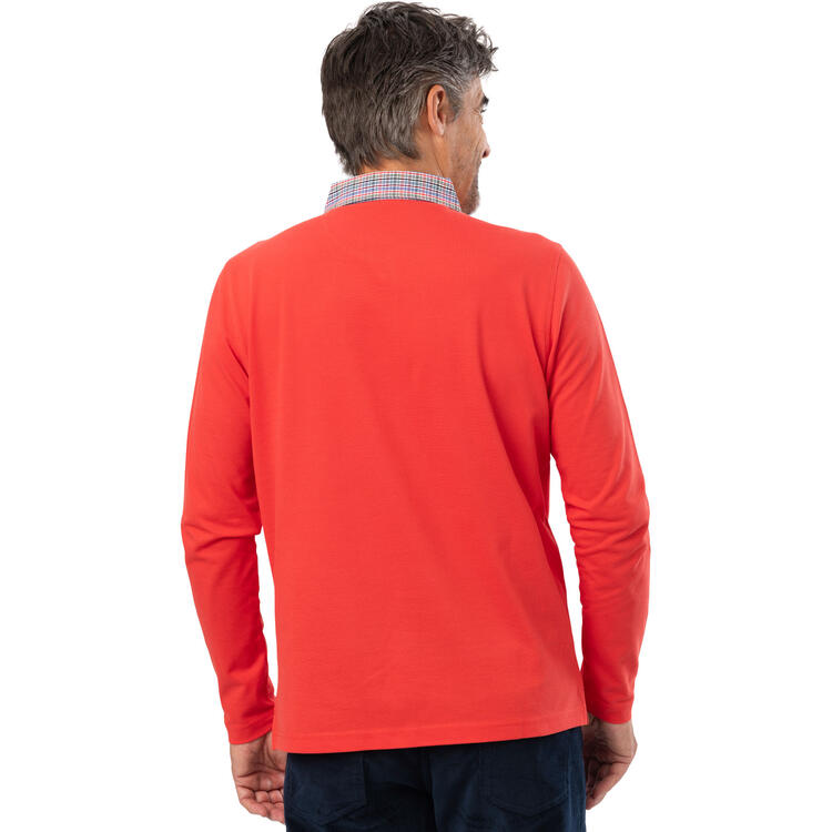 Franco Bettoni Herren Poloshirt mit Hemdkragen langarm
