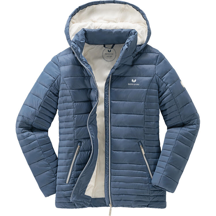 Auf diesem Bild sehen Sie Patsy&Lou Damen Steppjacke in der Farbe mittelblau