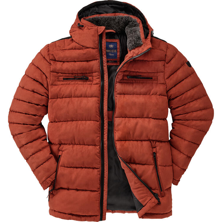 Franco Bettoni Herren Softvelours-Steppjacke