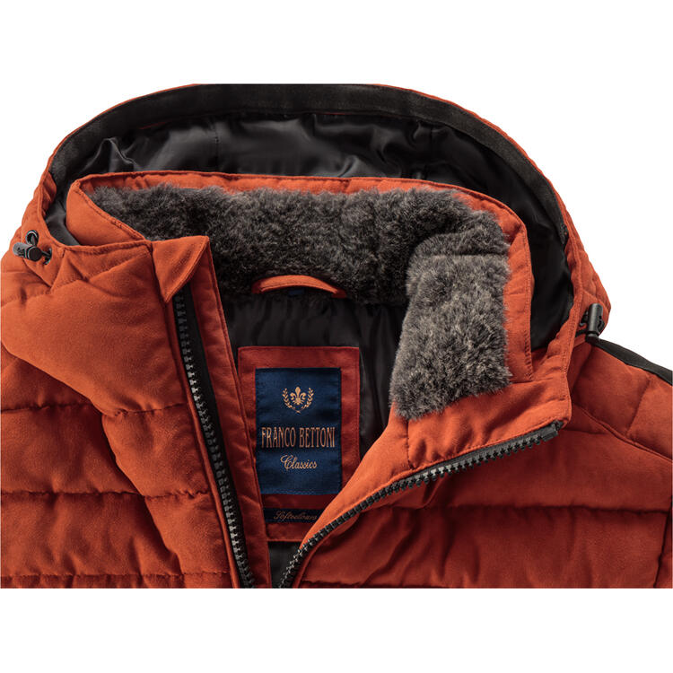 Franco Bettoni Herren Softvelours-Steppjacke
