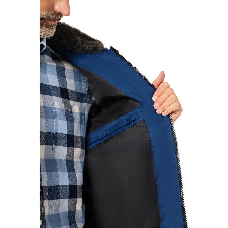 Franco Bettoni Herren Softvelours-Steppjacke