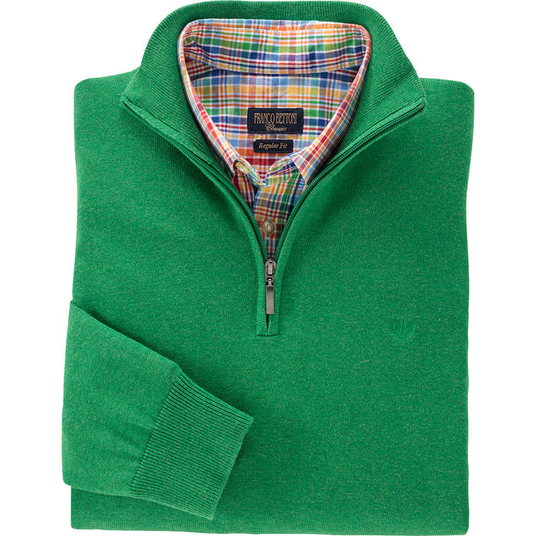 Auf diesem Bild sehen Sie Franco Bettoni Herren Set Troyer&nbsp;und Hemd in der Farbe gr�n