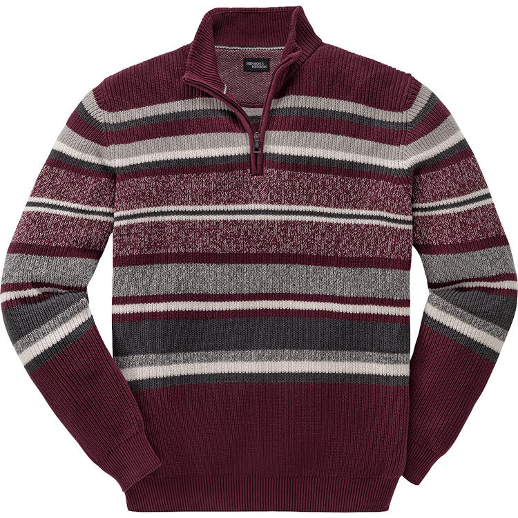 HENSON&HENSON Herren Streifen-Troyer