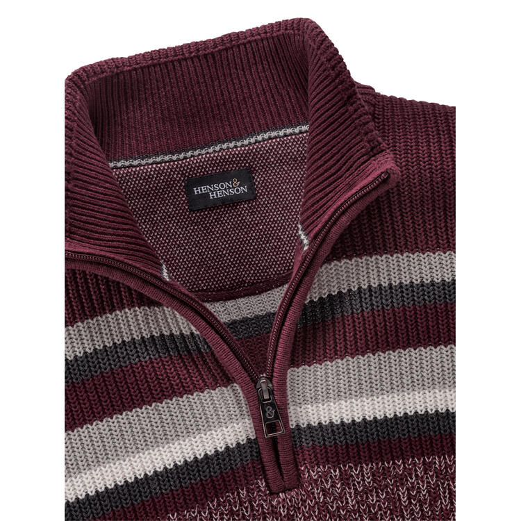 HENSON&HENSON Herren Streifen-Troyer