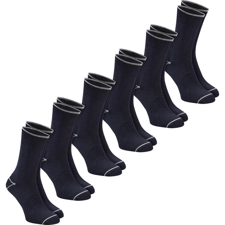 Auf diesem Bild sehen Sie 6er Thermosocken anthrazit mel in der Farbe marine