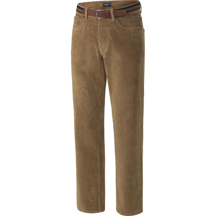 Auf diesem Bild sehen Sie Franco Bettoni Herren 5-Pocket-Cordhose mit G�rtel in der Farbe camel